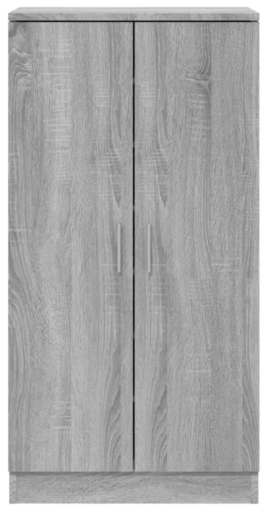 szürke sonoma színű szerelt fa cipősszekrény 55 x 35 x 108 cm