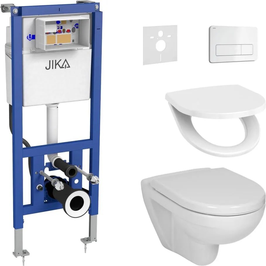 Függesztett WC + LYRA WC-ülőke + DUAL nyomólap + falba építhető modul + alátét