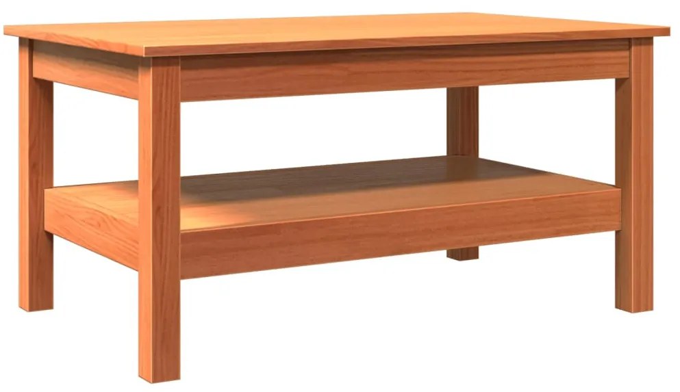 viaszbarna tömör fenyőfa dohányzóasztal 80 x 50 x 40 cm