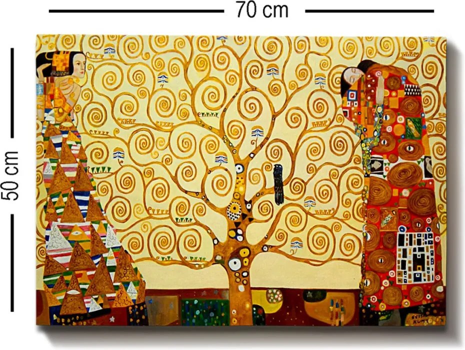 Kanvas Tablo 272 Gustav Klimt vászonkép, 50 x 70 cm