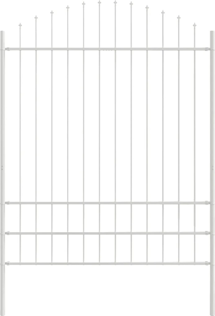 vidaXL Kerti Kerítés 5 pcs Fehér 170 x 225 cm Porszórt acél