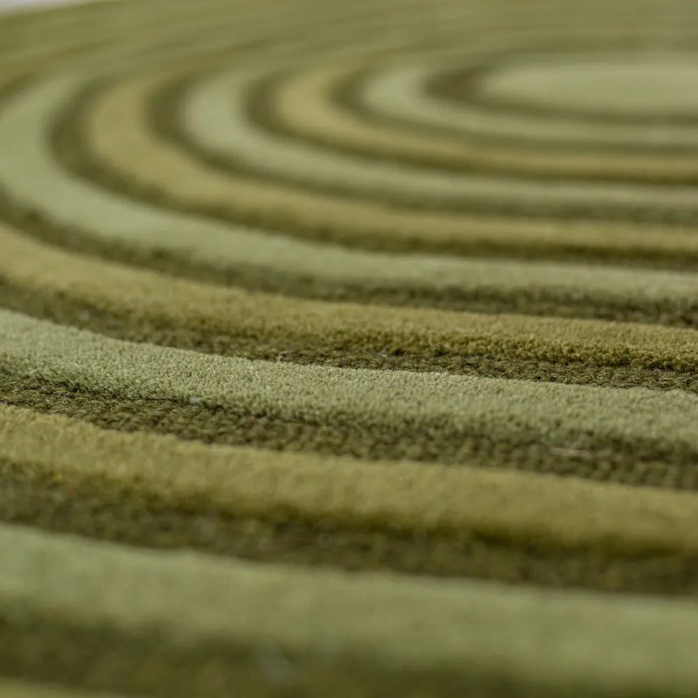 Zöld kézi szövésű gyapjú szőnyeg 150x240 cm Conway Retro – Flair Rugs