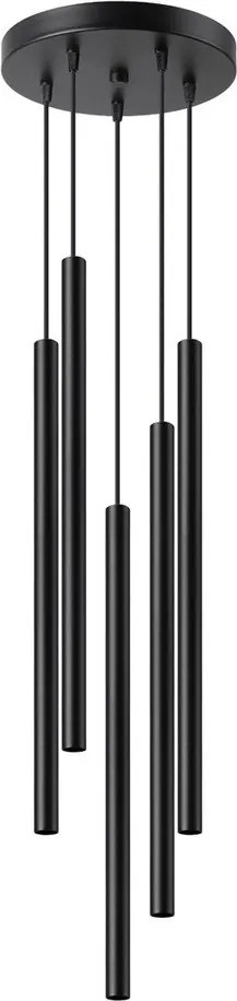 Fekete fém függőlámpa ø 25 cm Fideus – Sollux