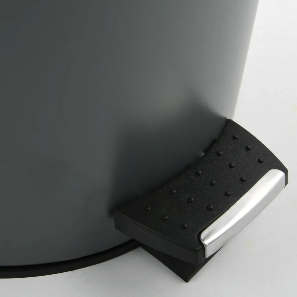 Sötétszürke acél pedálos szemetes 3 l Adonis – Spirella