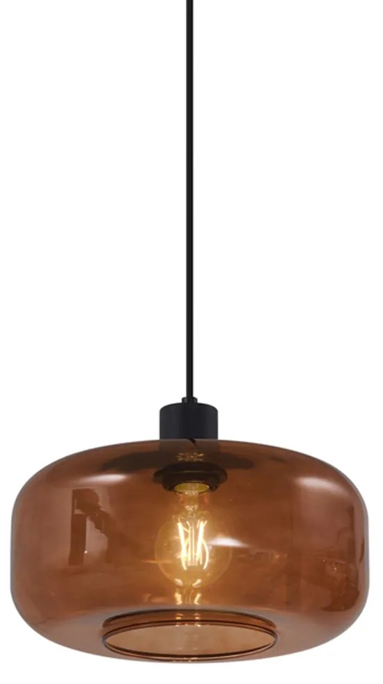 Retro függőlámpa fekete bronzüveggel - Bizle