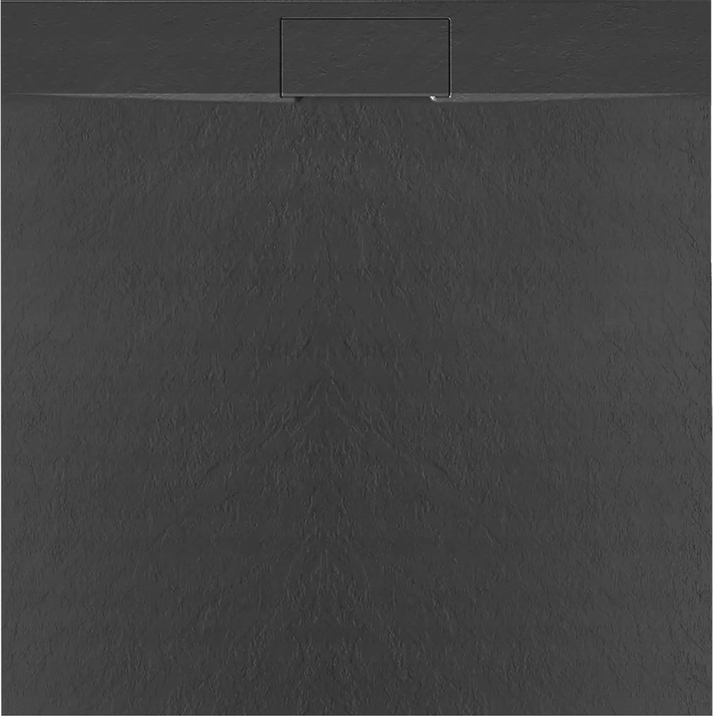 Kompozit Zuhanytálca 90x90 cm Fekete Négyzet Alakú Rea Bazalt Fekete Alacsony 2,5cm