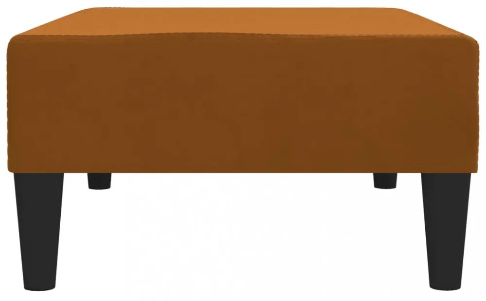 barna bársony lábzsámoly 78 x 56 x 32 cm