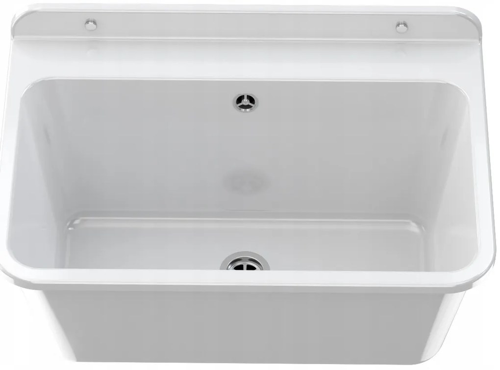 Mosogató Quality Universe, univerzális műanyag mosogató 61x41x30 cm + szifon, 1 kamrás, fehér, SKQ-KGLK60-WH