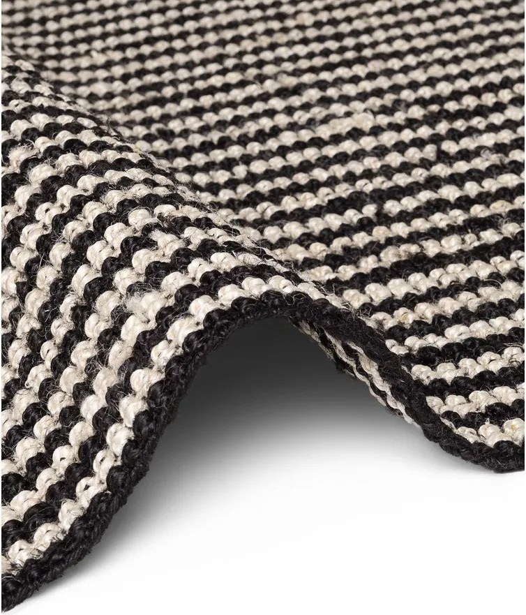 Fekete kézi szövésű juta szőnyeg 160x230 cm Harvest Ebony – Elle Decoration