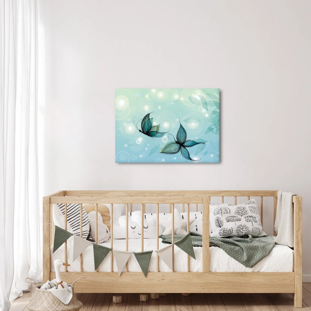 Kép - kék pillangók (70x50 cm)