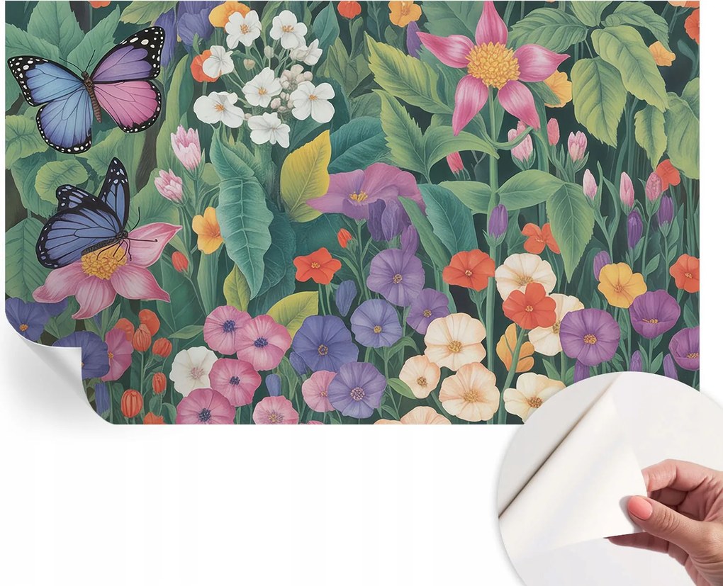 Dekoratív öntapadós fotótapéta irodába Virágos robbanás 416x254 cm