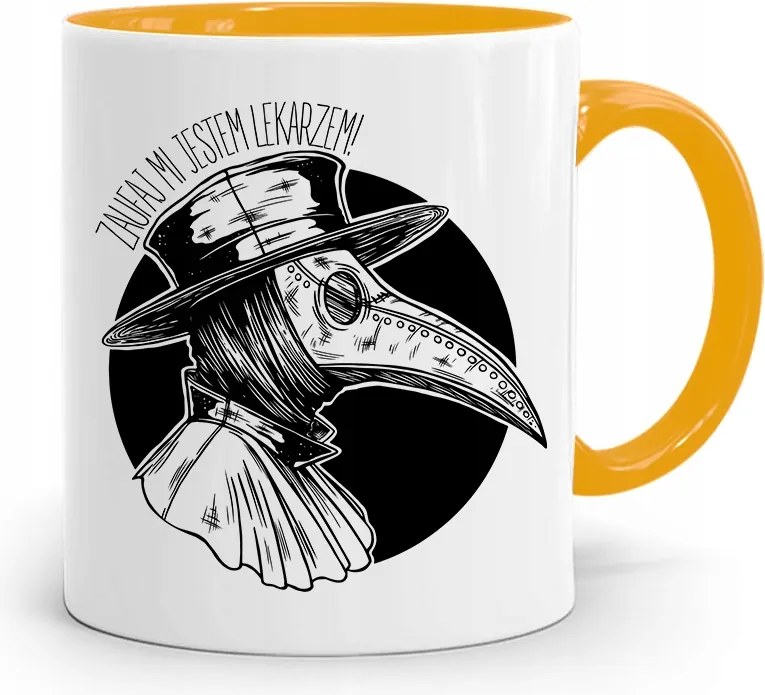 Sárga Bögre Orvosnak Bízz Bennem Orvos Vagyok, fényképes nyomattal