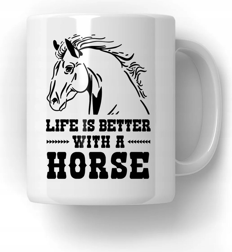 Bögre Az Élet Jobb A Lóval Ajándék Nyomtatott Ló