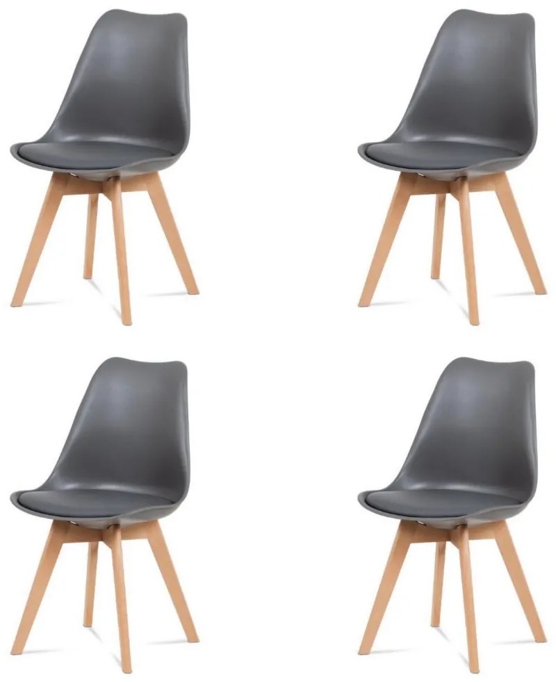 Scaun modern Monza scandinav Multicolor din piele textilă Perna scaunului