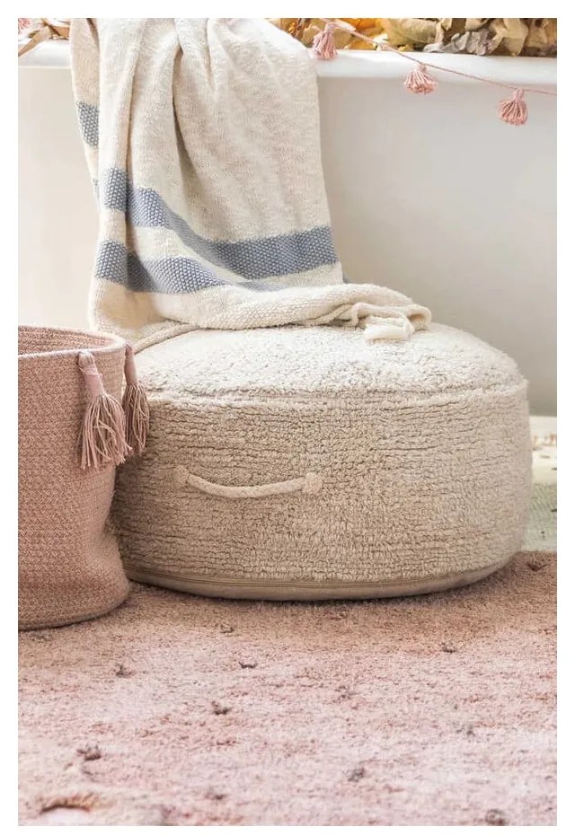 Krémszínű puff Chill Natural – Lorena Canals