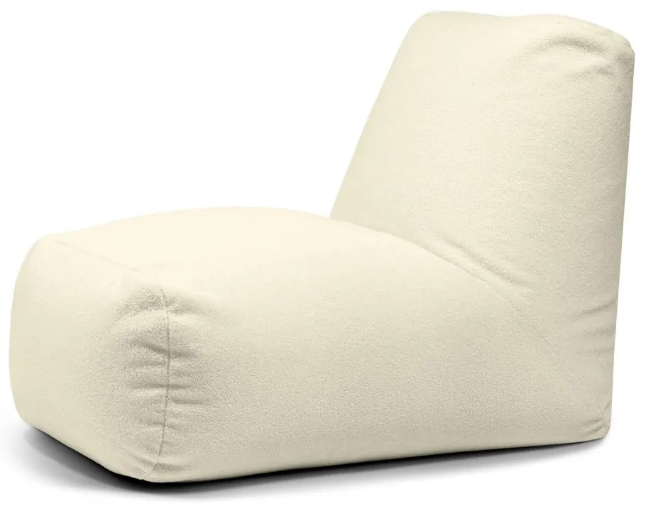 Krémszínű buklé babzsákfotel Tube – SLOWDOWN