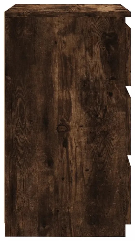 füstös tölgy színű szerelt fa éjjeliszekrény 40 x 35 x 62,5 cm