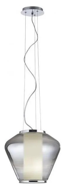 Redo 01-1140 - Csillár zsinóron FUSION 1xE27/42W/230V átm. 38 cm szürke