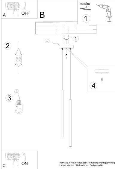 Sollux SL.1525 - Csillár zsinóron PASTELO 2xG9/8W/230V piros