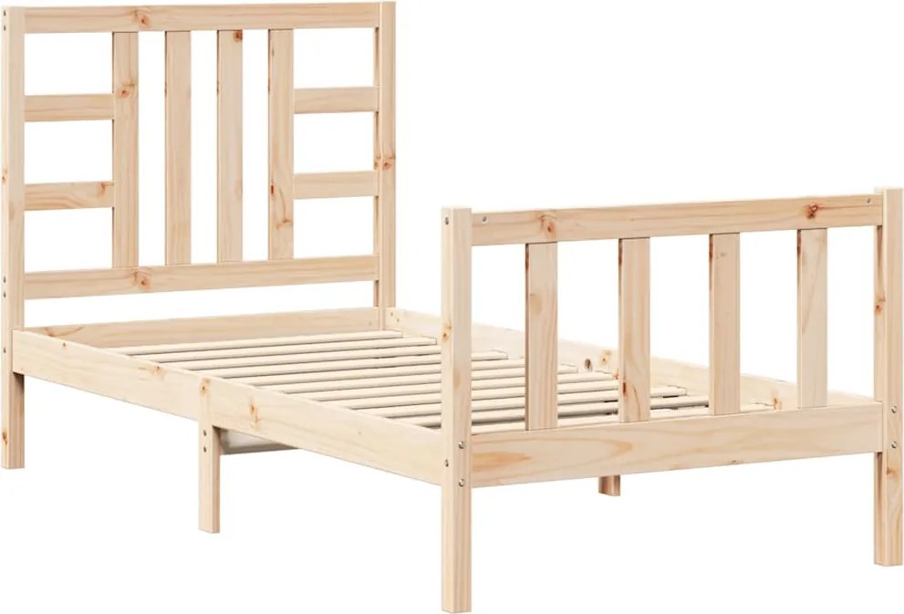 vidaXL tömör fenyőfa ágy matrac nélkül 90 x 200 cm