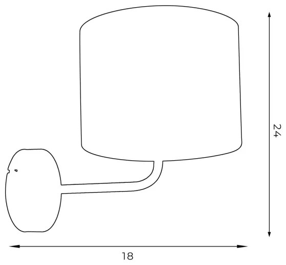 Fali lámpa ARDEN 1xE27/60W/230V fekete/fehér