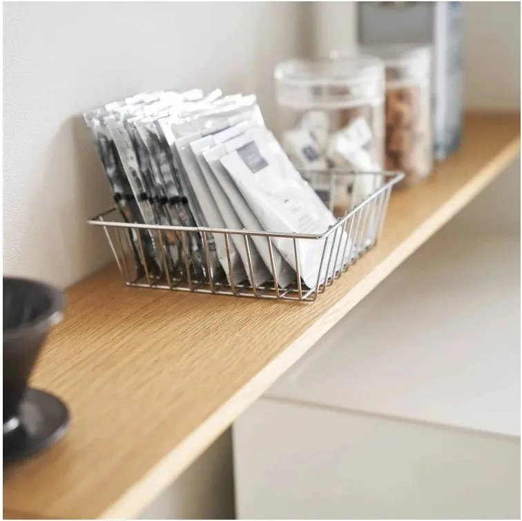 Fehér-natúr színű fa kiegészítő polc 90x18 cm Tower – YAMAZAKI