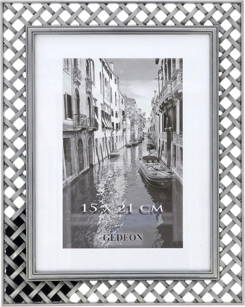 Fém képkeret 15x20 ezüst elegáns ajándék