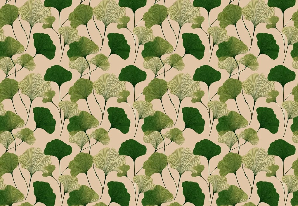 Fotótapéta - Ginkgo zöld levelek (147x102 cm)