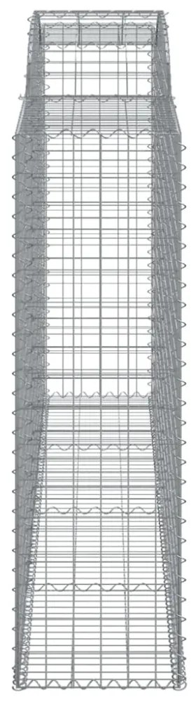 6 db íves horganyzott vas gabion kosár 300x50x160/180 cm