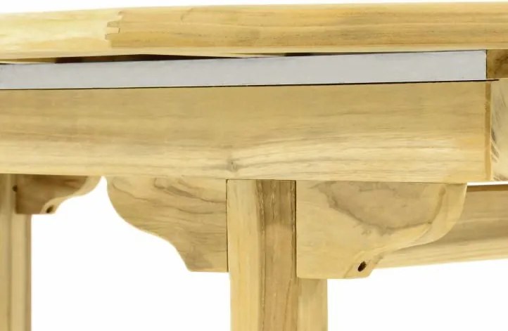 DIVERO Kerti asztal széthúzható 170-230 cm tíkfa