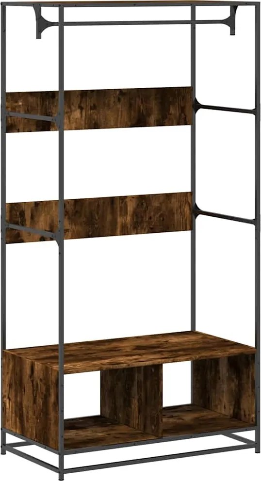 vidaXL tölgy színű szerelt fa ruhásszekrény 90 x 50 x 180 cm