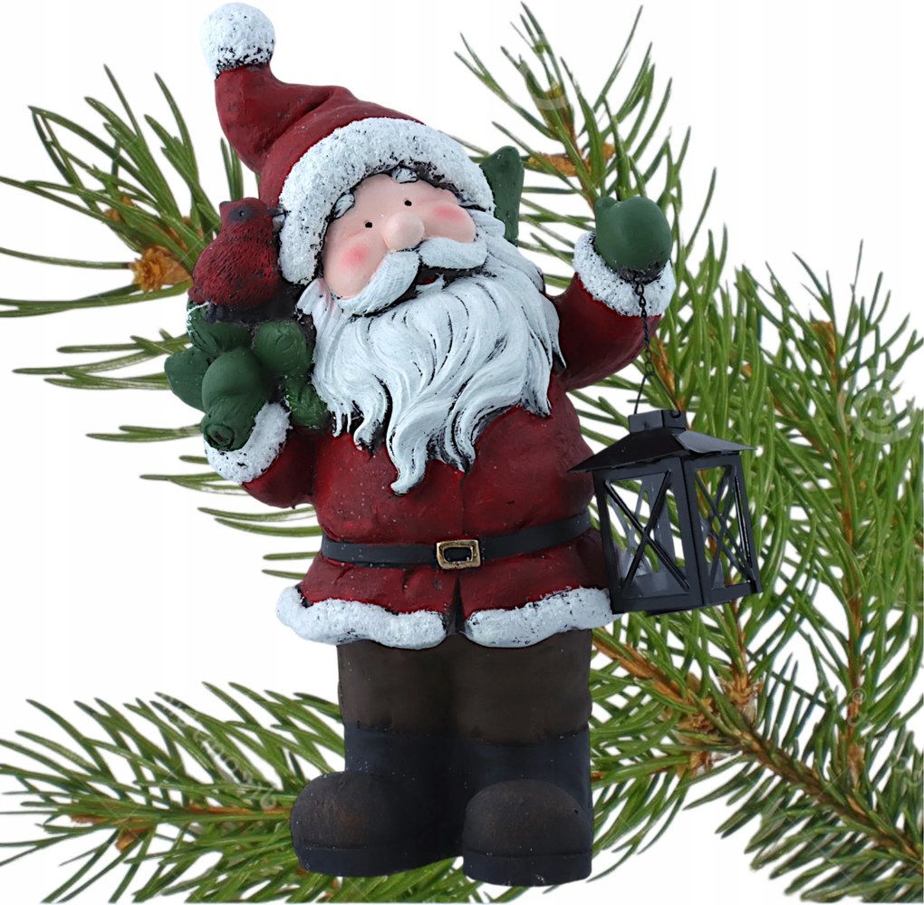 Karácsonyi figura Mikulás lámpással 236075 45x30x18 cm