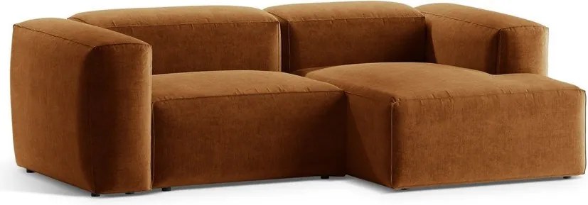 Téglavörös sarokkanapé (jobb oldali-heverő résszel) Bergamo – Cosmopolitan Design