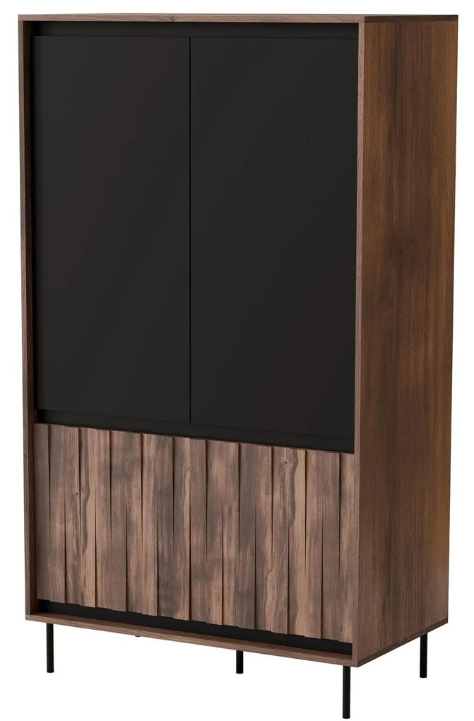 Ruhásszekrény Sting S1 (dió + fekete). 1092423