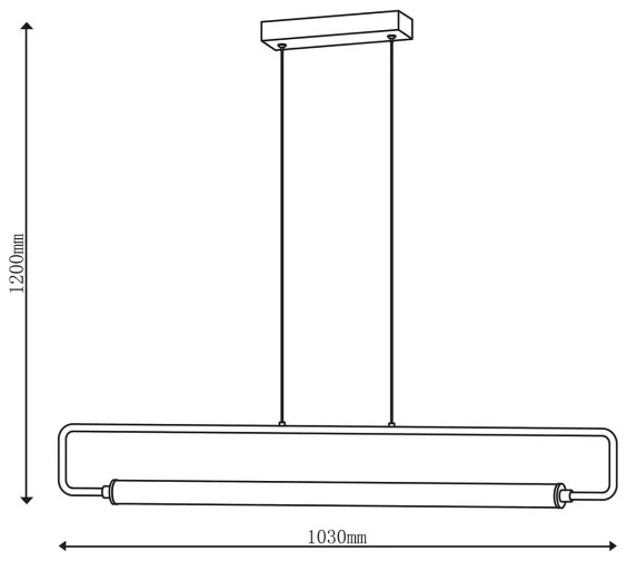 LED csillár kábellel FELICJA LED/30W/230V 4000K fekete