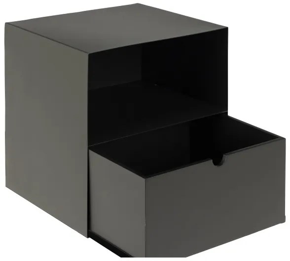 BEKIM fekete falra szerelhető éjjeliszekrény