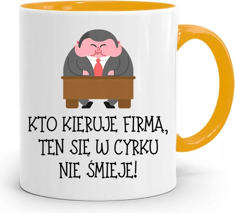 Elnök-vezérigazgatónak Sárga Ajándék Bögre fényképes nyomtatással