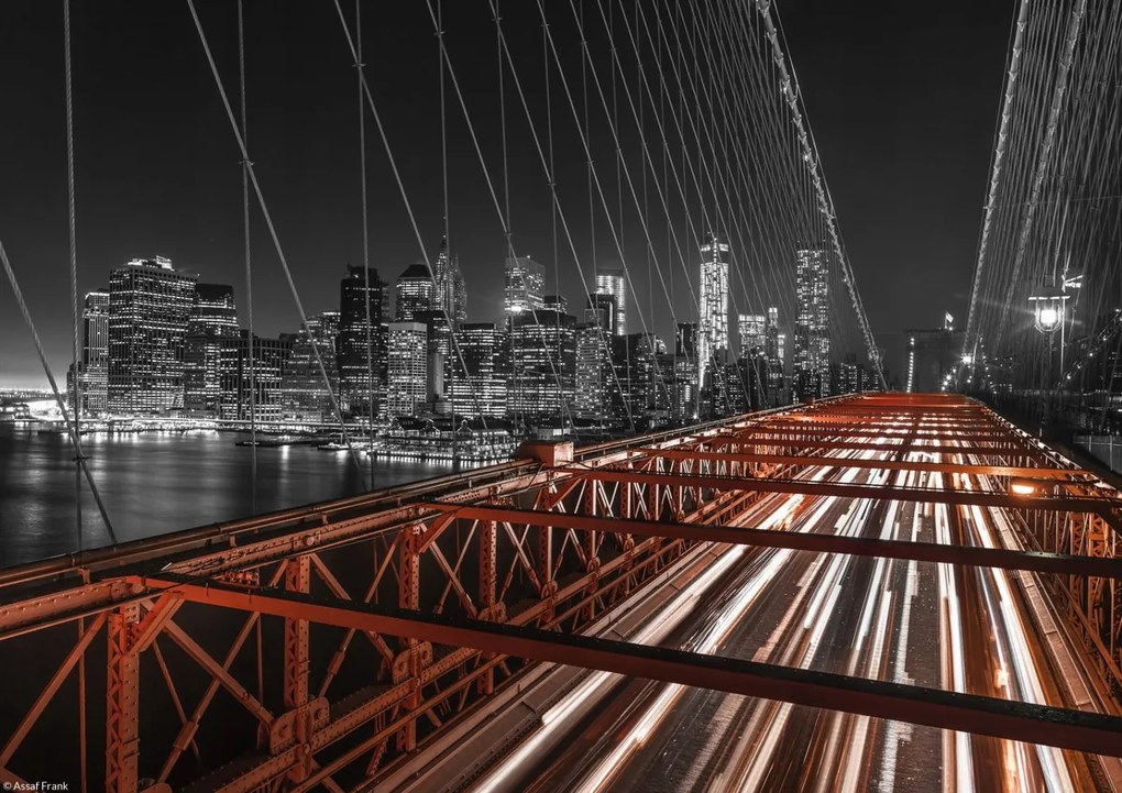 Poszter 29,7x21cm Brooklyn híd este 2, Assaf Frank