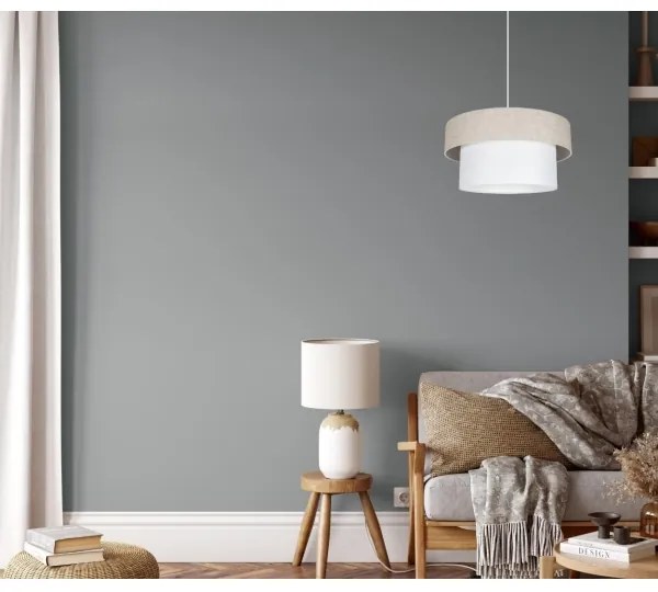 Csillár zsinóron NATA 1xE27/60W/230V bézs