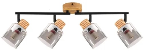 Brilagi - HYGGE 4xE14/15W/230V fa/füstszínű spotlámpa