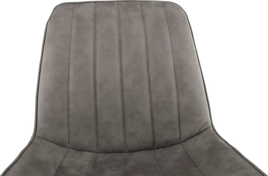 Szék, ekobőr világosszürke/fekete, HAZAL