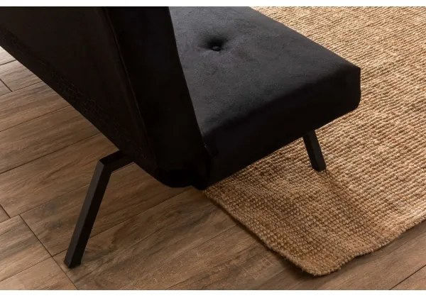 Fekete BAKU kétszemélyes kihúzható kanapé