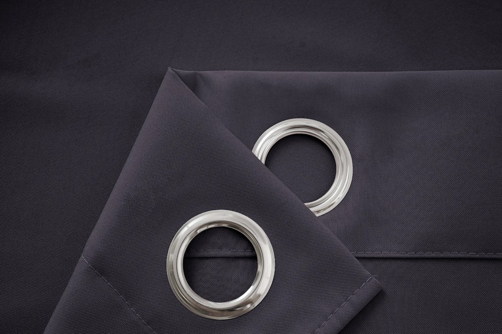 OXFORD LIGHT sötétszürke függöny 140x250 cm Felfüggesztés: Hullámos sínszalag