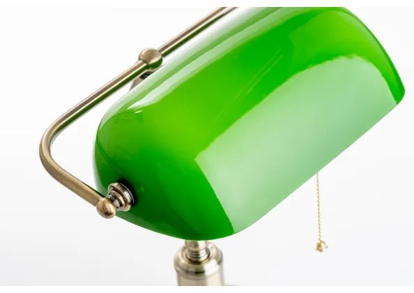 Brilagi - BANK OFFICE asztali lámpa 1xE27/60W/230V réz/zöld