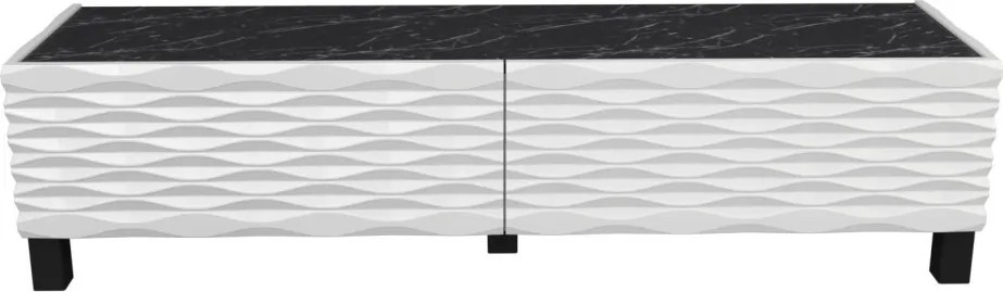 Lerze TV-állvány, fehér-fekete, 149,2 cm