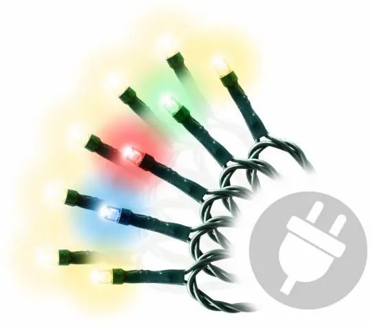 NEXOS Fényfüzér 40 LED Színes 3,9 m