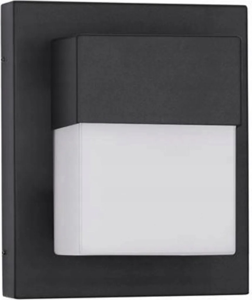 Nova Luce kültéri fali lámpa Leto fekete alumínium akril diffúzoros Led