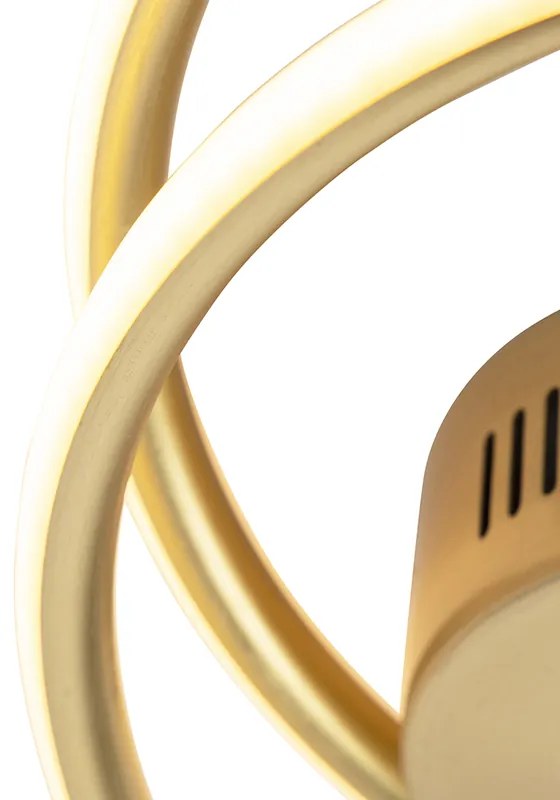 Design mennyezeti lámpa arany LED-del, 3 fokozatú fényerő-szabályozóval - Rowan