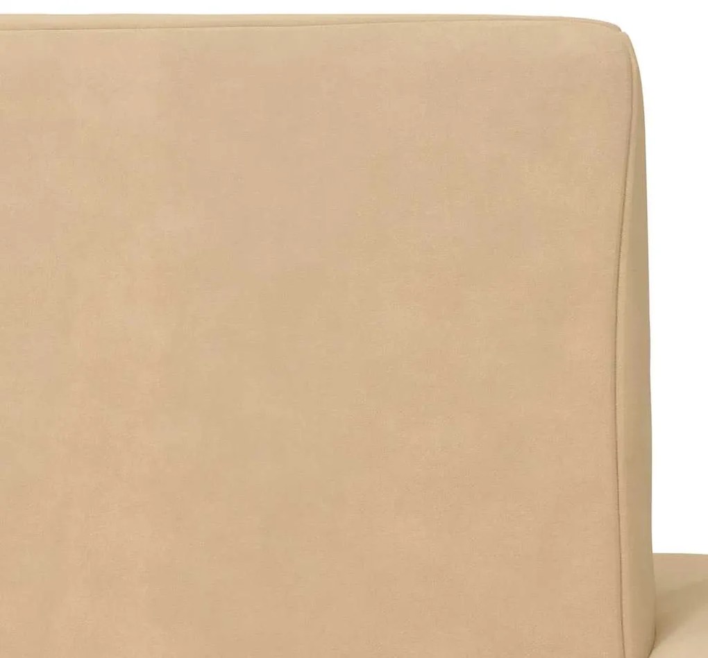 krémszínű puha plüss gyerek kanapéágy