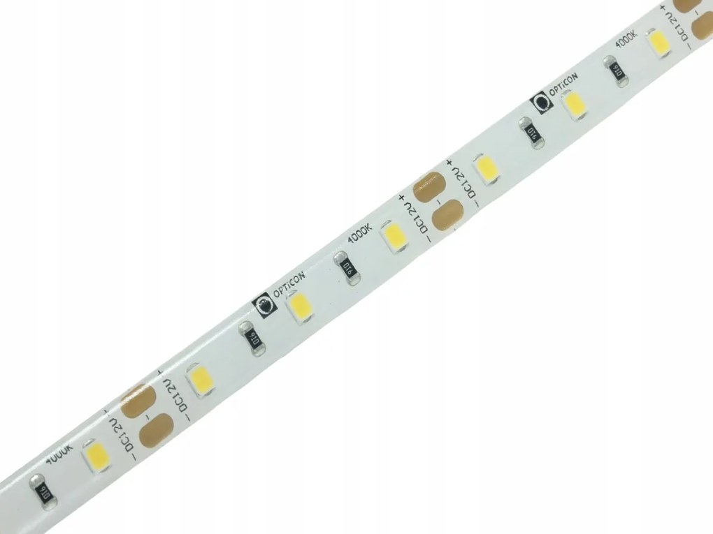 Led Szalag 12V DC Fehér Semleges 4000K 4,8W/m 300 Smd 2835 IP65 8mm Opticon